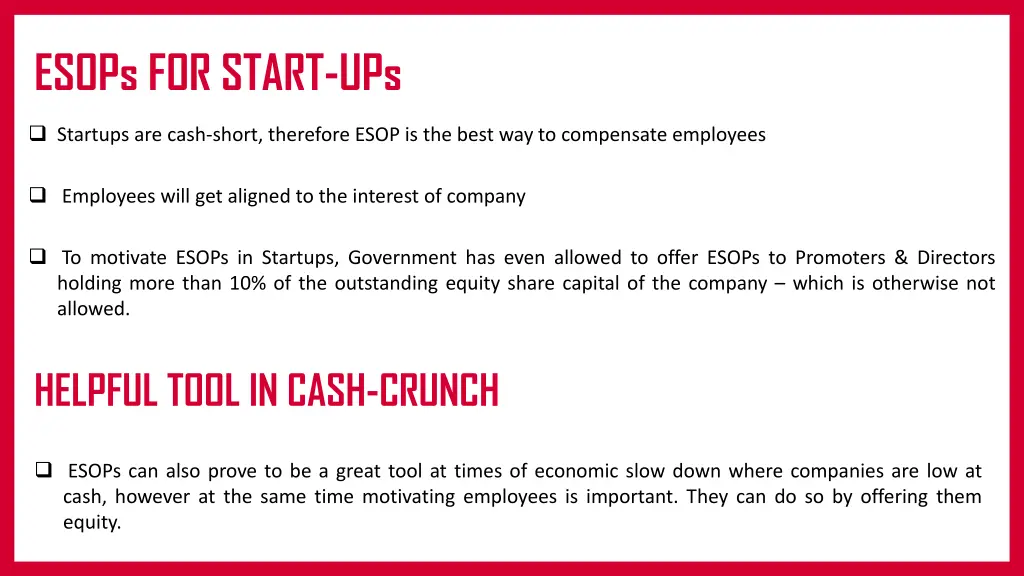 esops for start ups