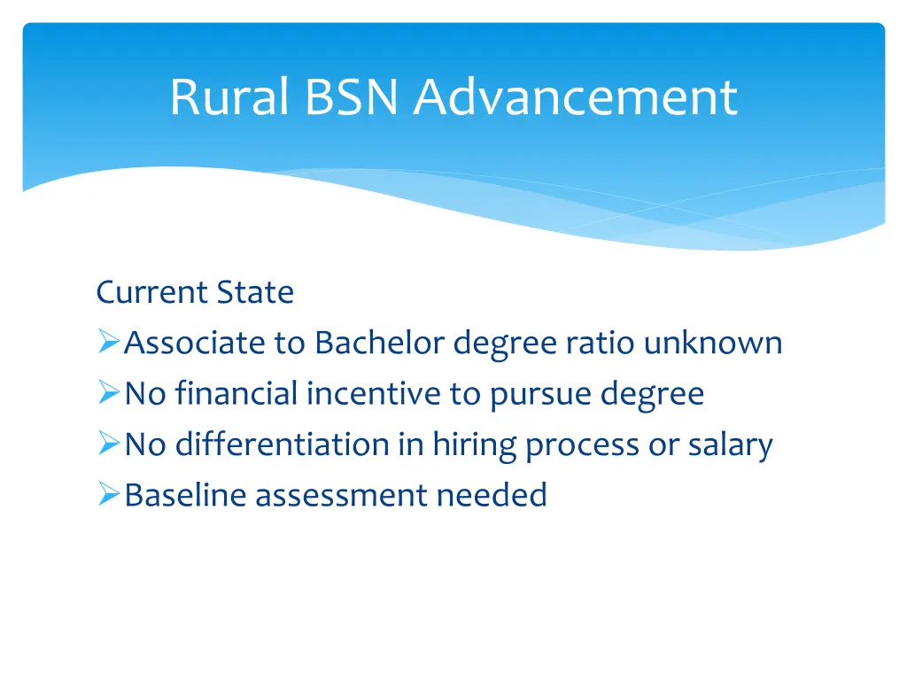rural bsn advancement