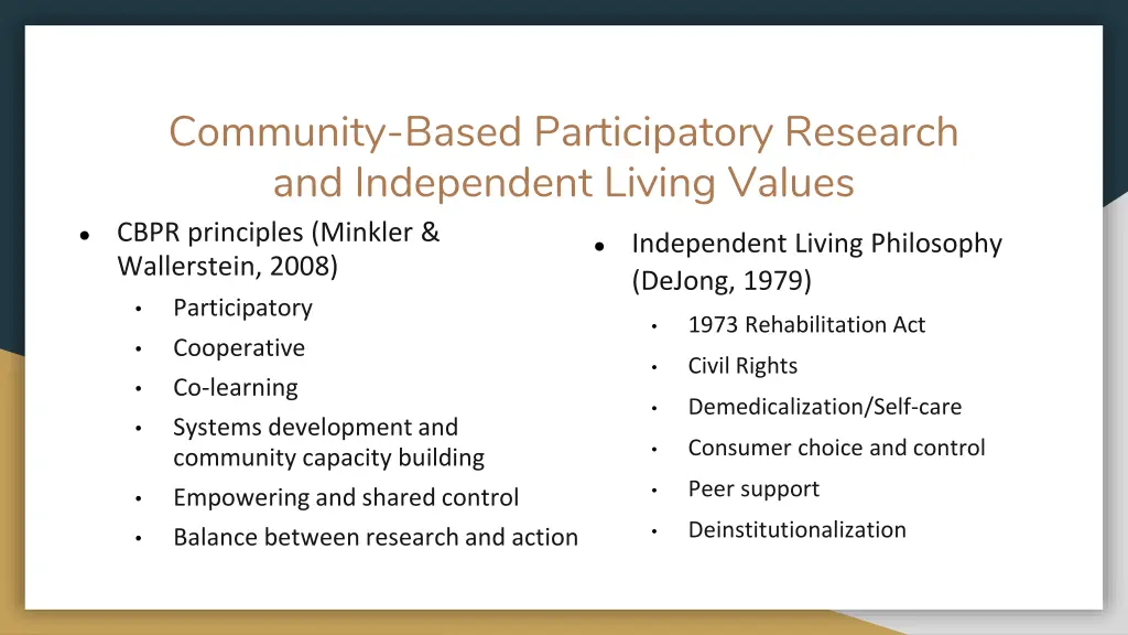 community based participatory research