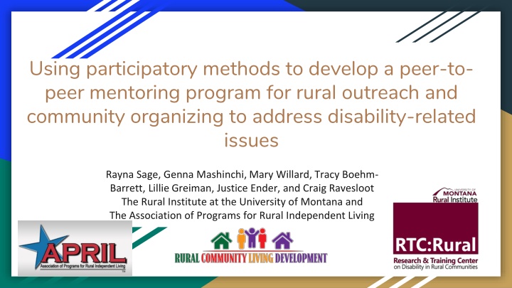 using participatory methods to develop a peer