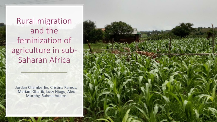 rural migration and the feminization