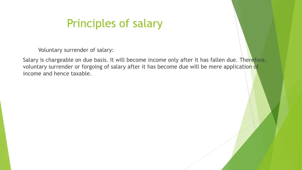 principles of salary