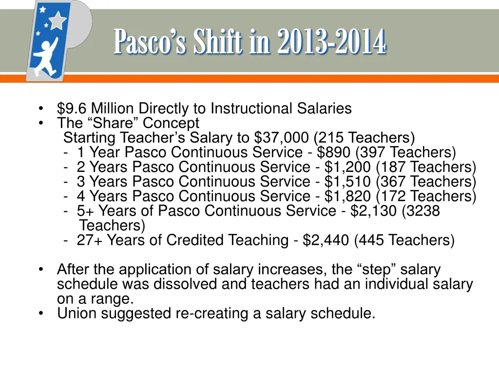 pasco s shift in 2013 2014