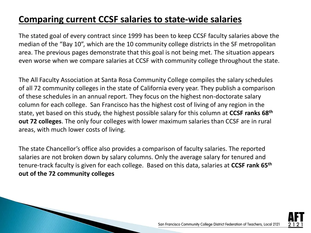 comparing current ccsf salaries to state wide