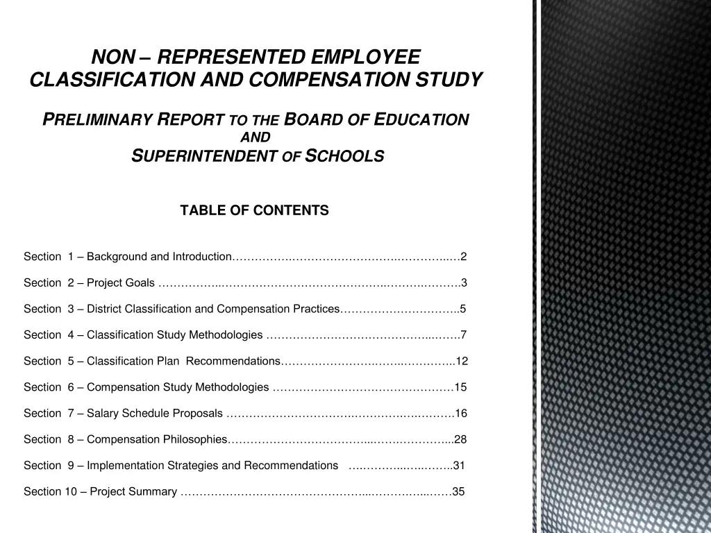 non represented employee classification