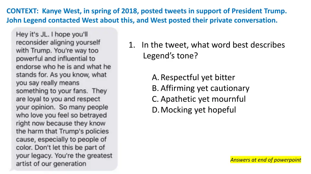context kanye west in spring of 2018 posted