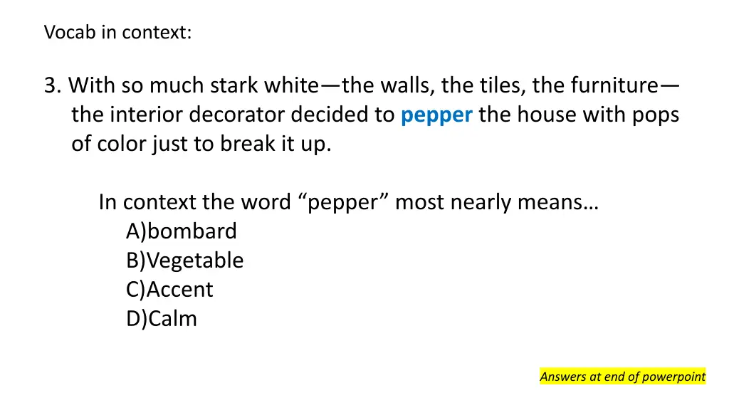 vocab in context