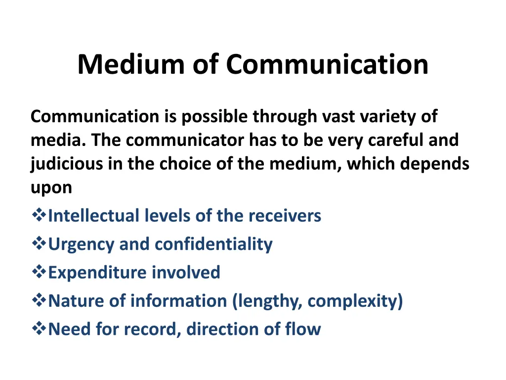 medium of communication 1