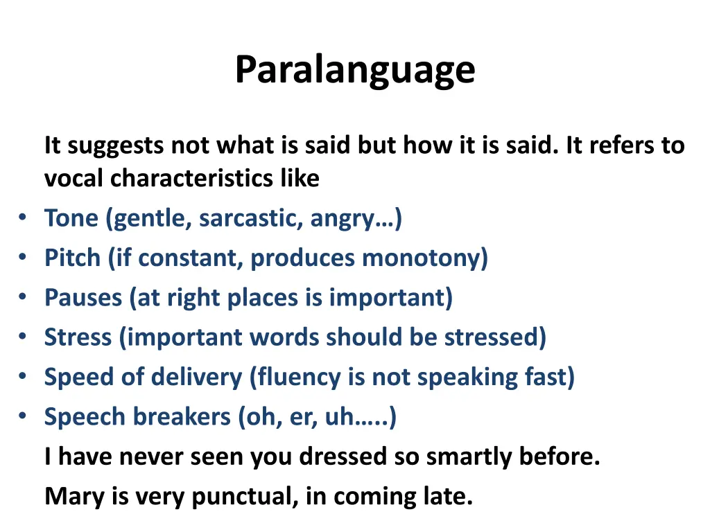 paralanguage