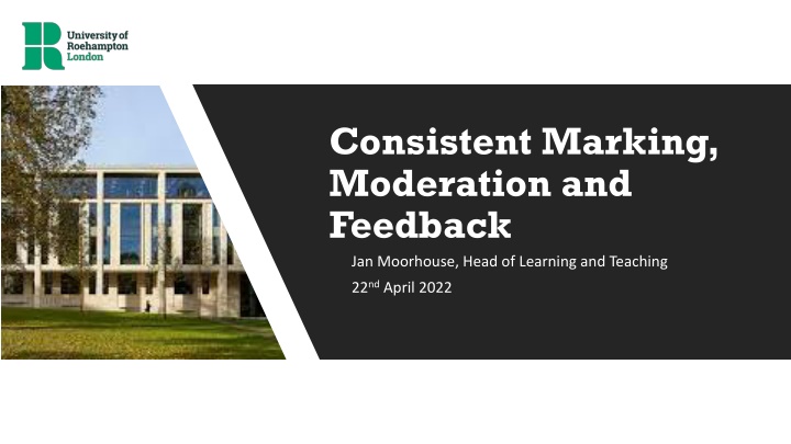 consistent marking moderation and feedback