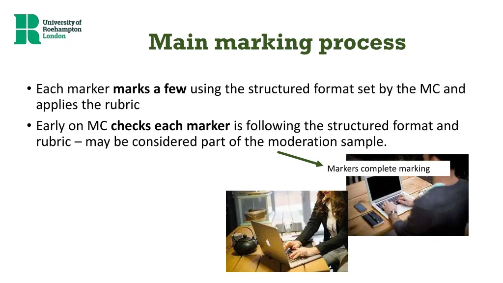 main marking process