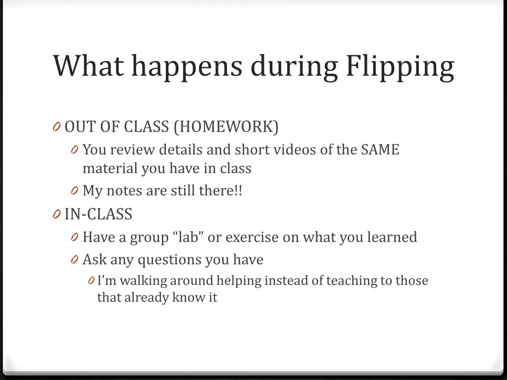 what happens during flipping