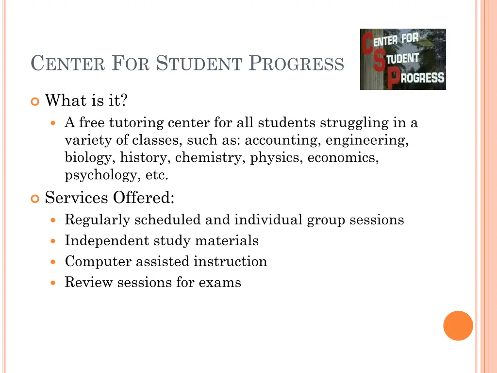 center for student progress at youngstown state