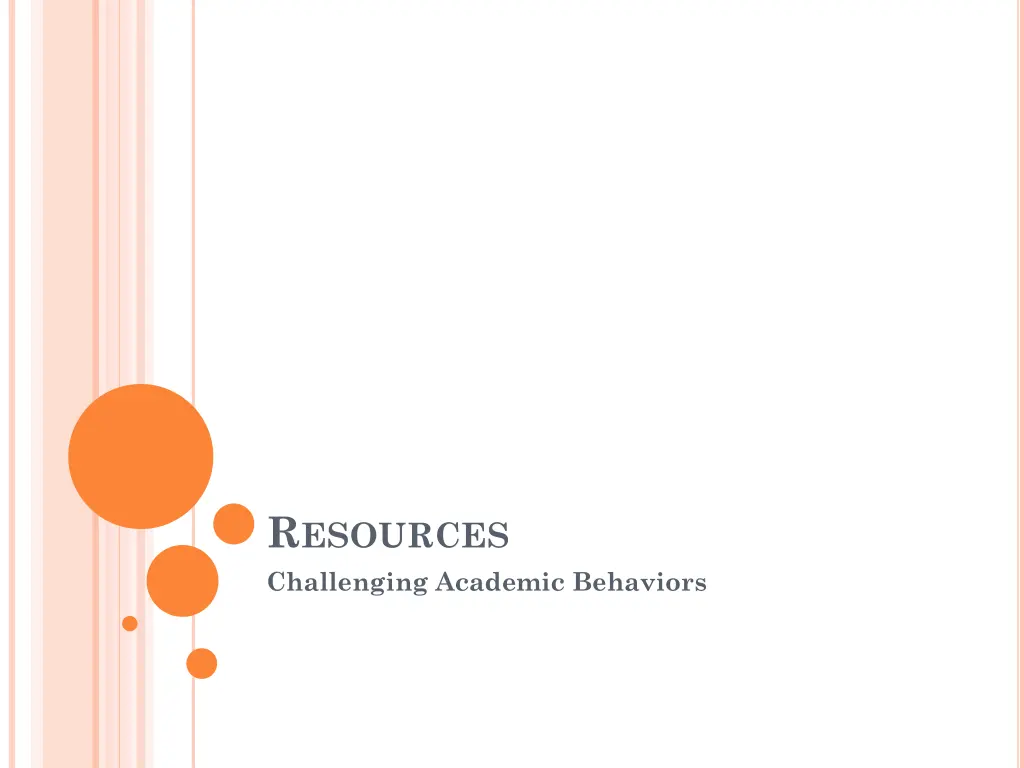 r esources challenging academic behaviors