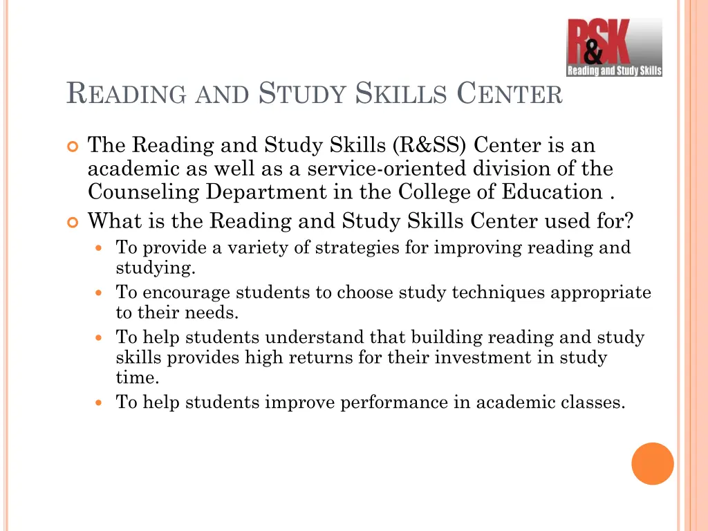 reading and study skills at youngstown state
