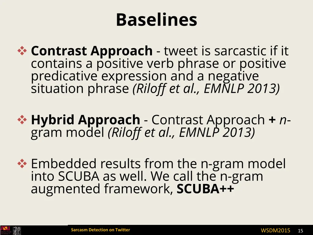 baselines