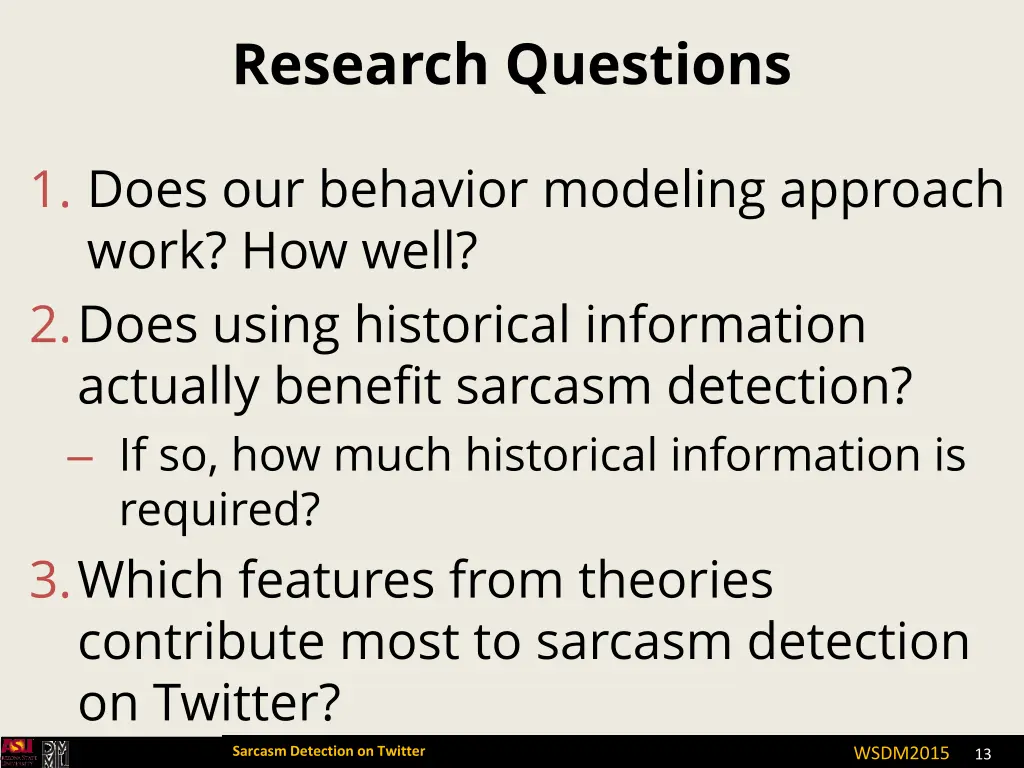 research questions