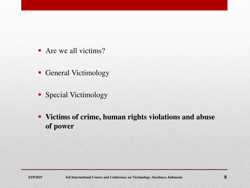 are we all victims