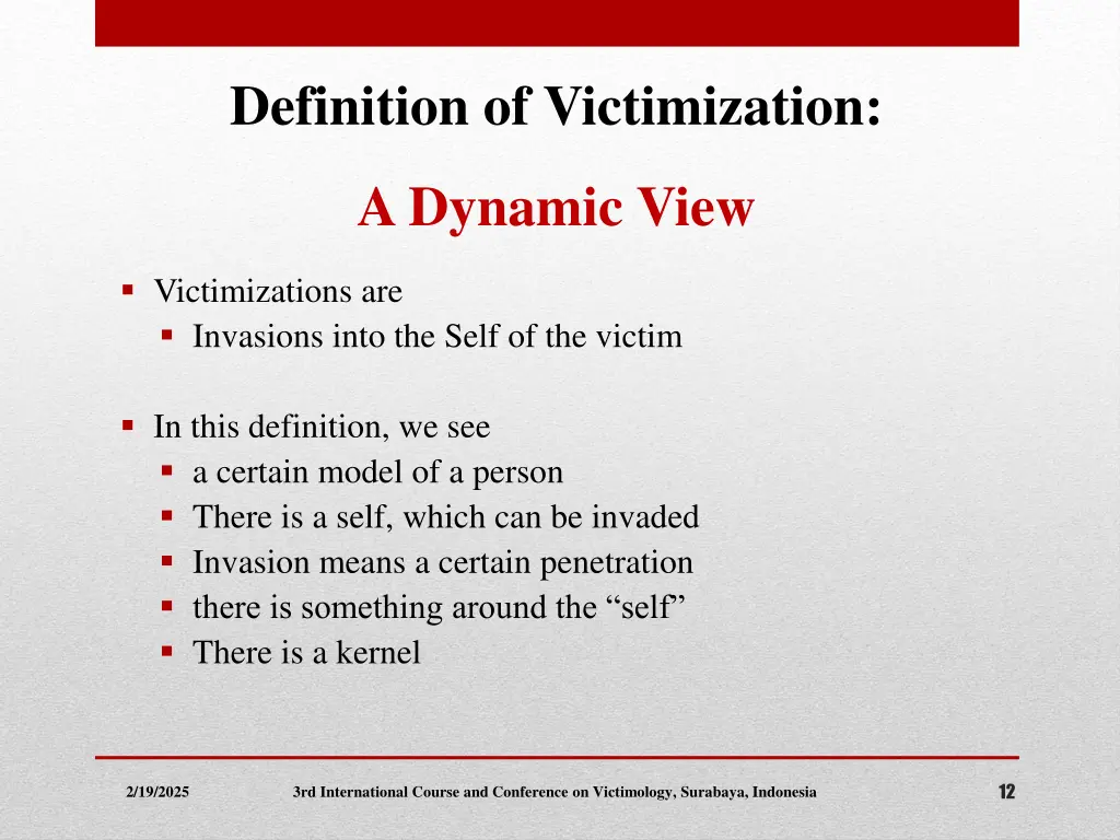 definition of victimization
