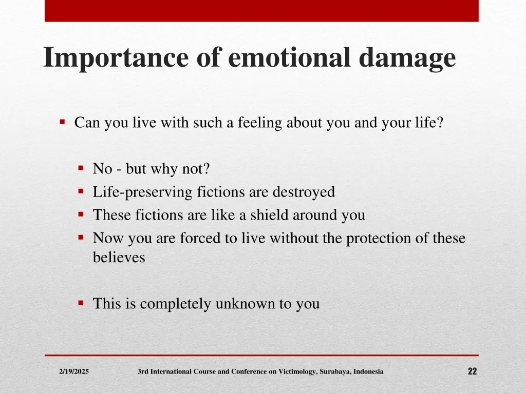 importance of emotional damage