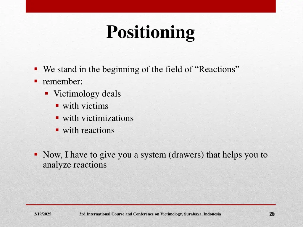 positioning