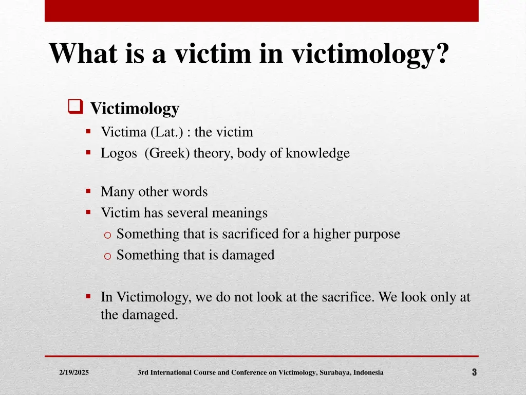 what is a victim in victimology