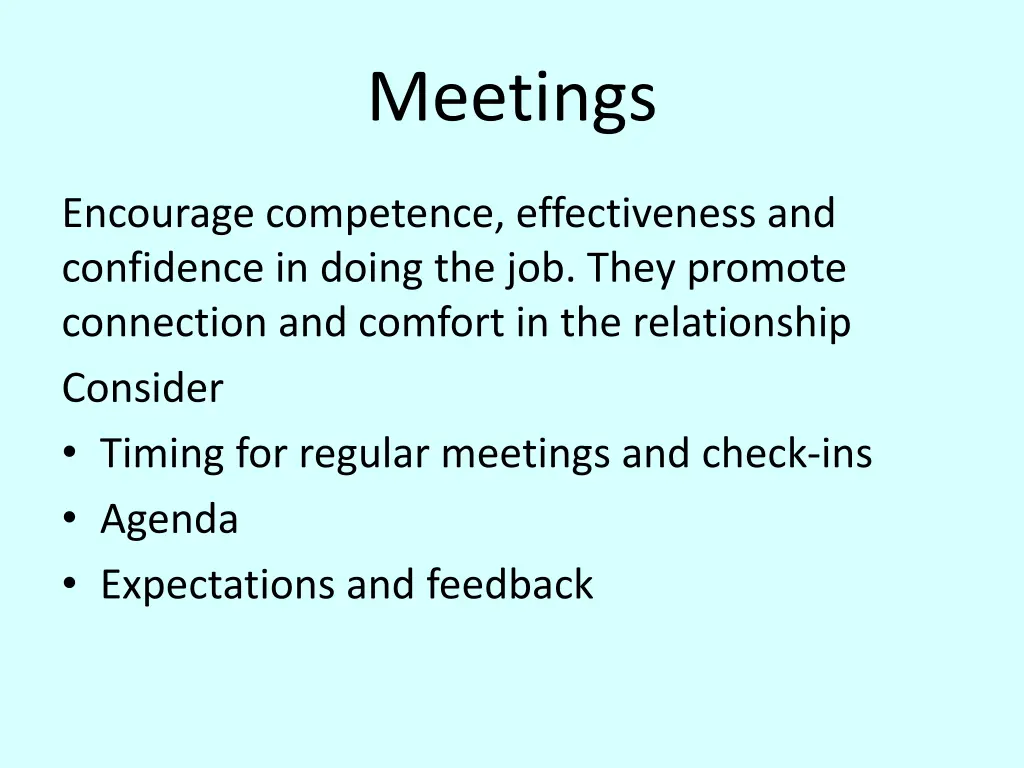 meetings