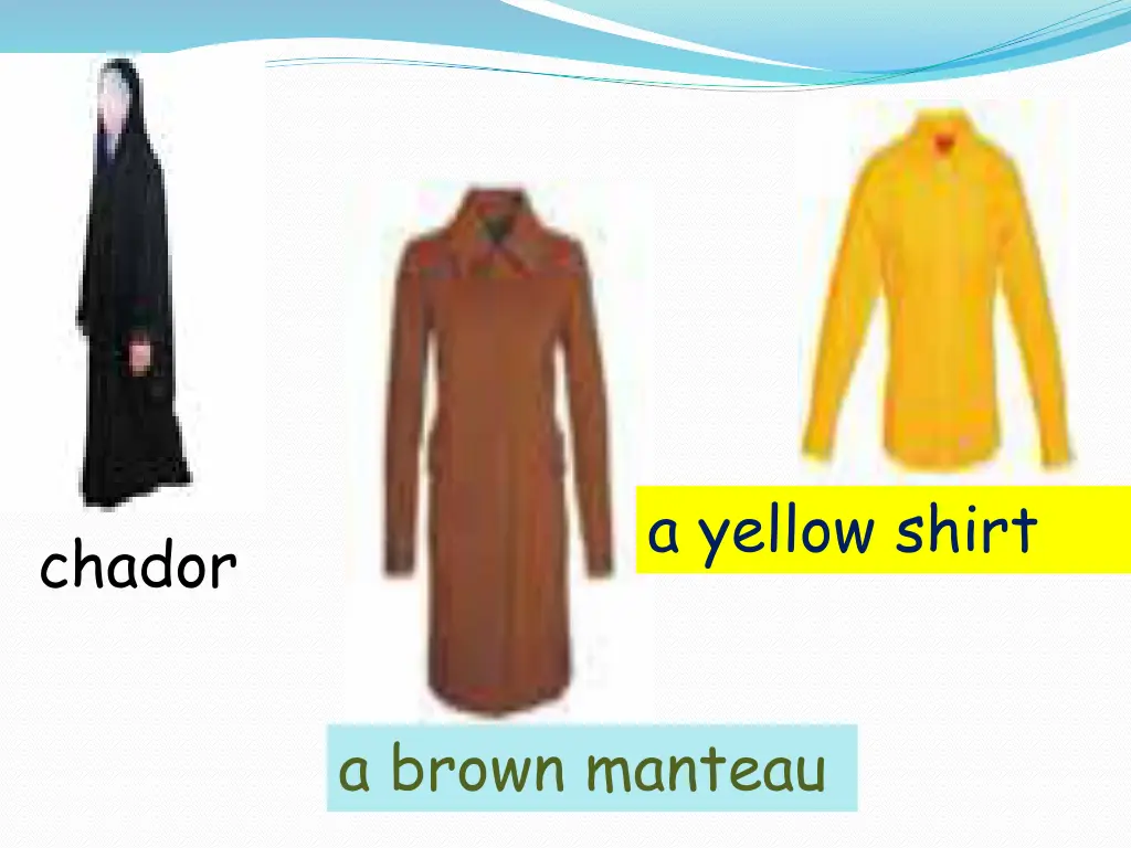 a yellow shirt