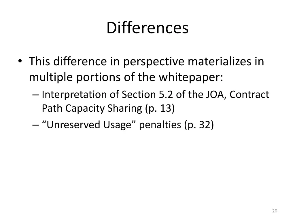 differences 1