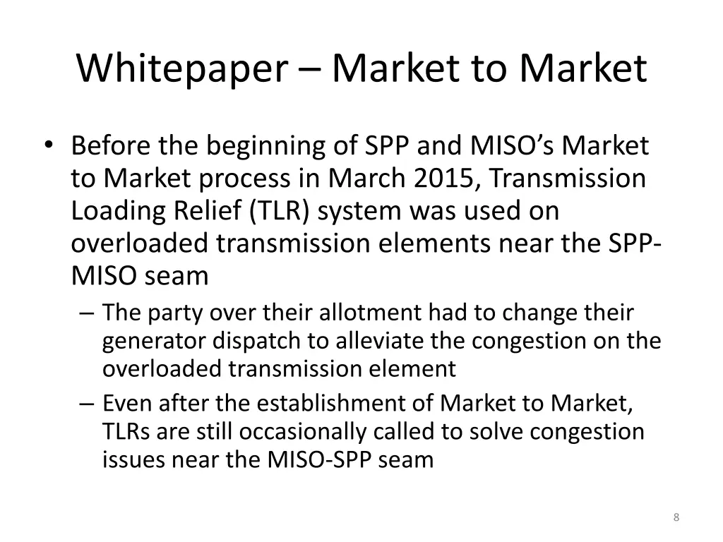 whitepaper market to market