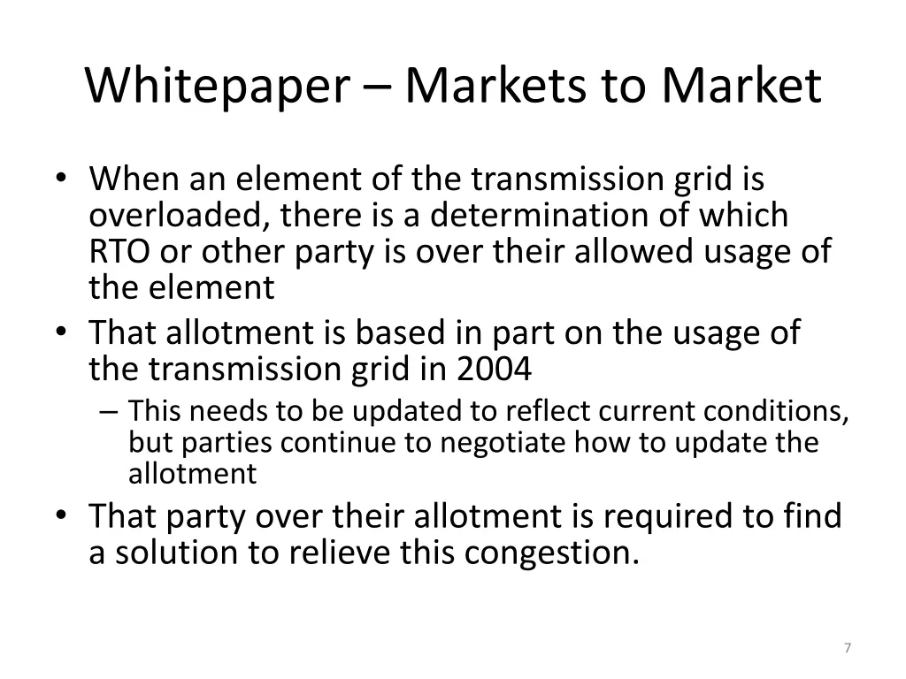 whitepaper markets to market