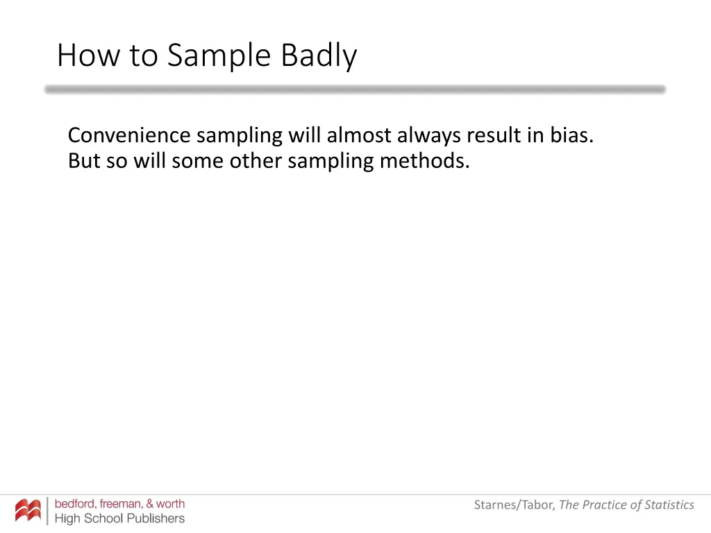 how to sample badly 4