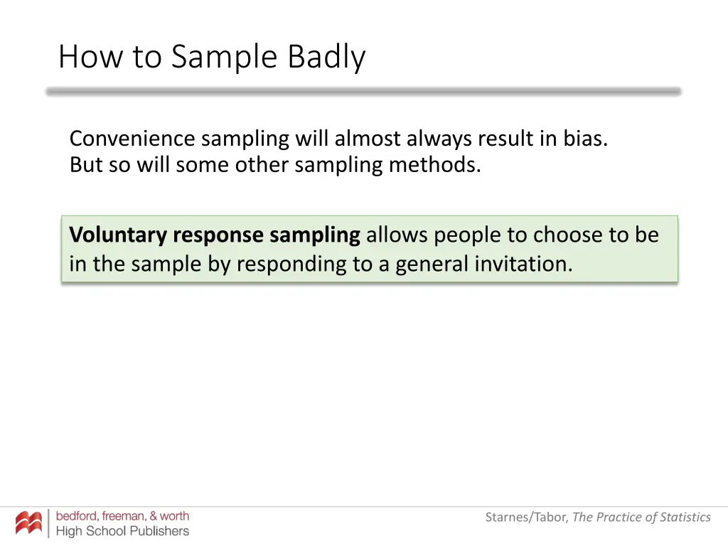 how to sample badly 5