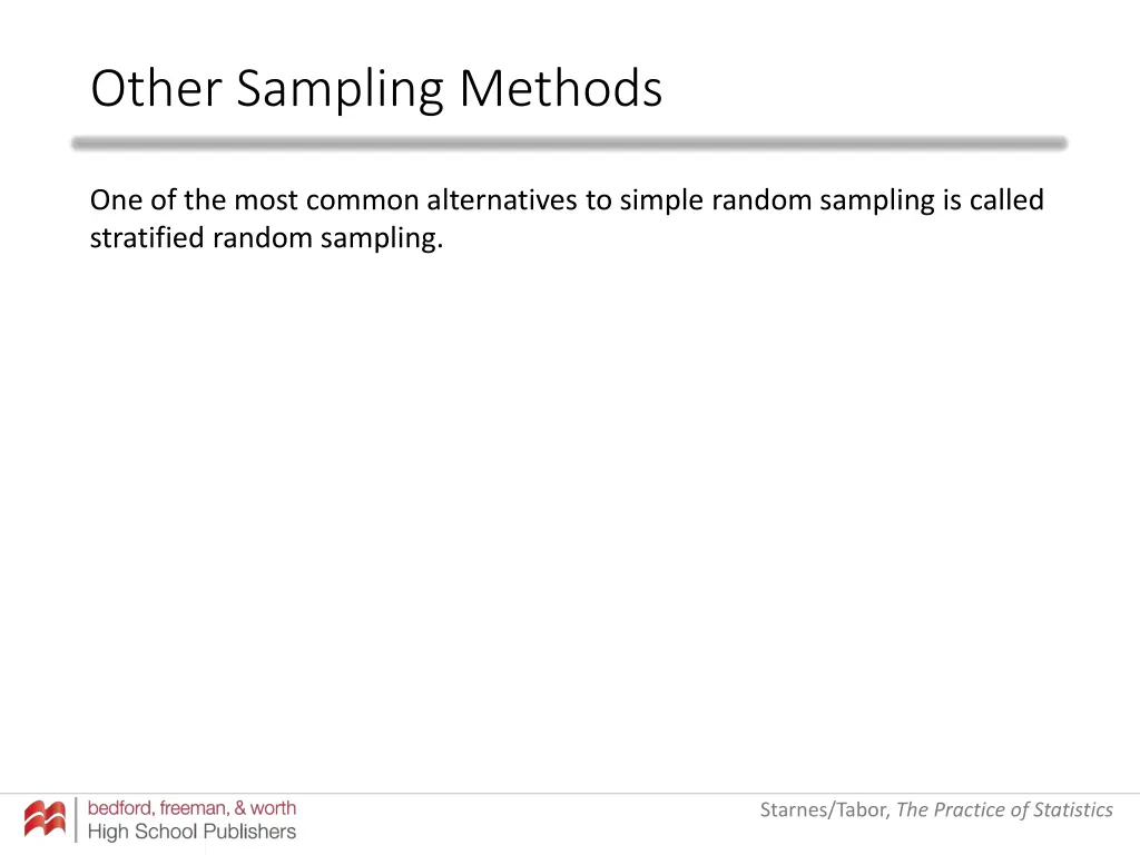 other sampling methods