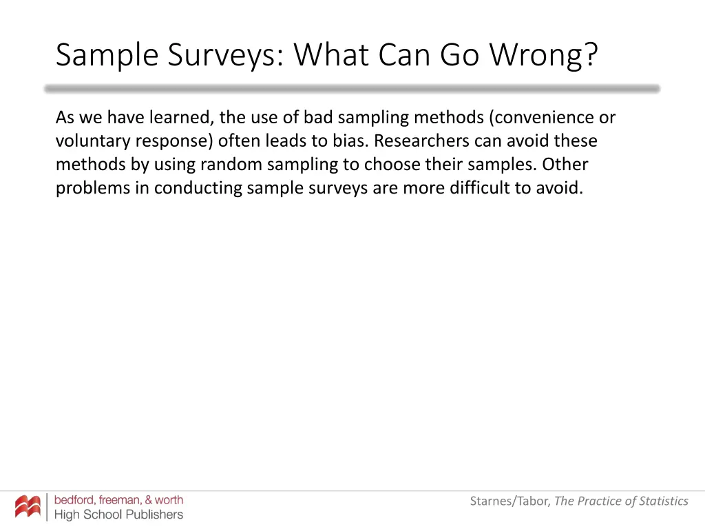sample surveys what can go wrong