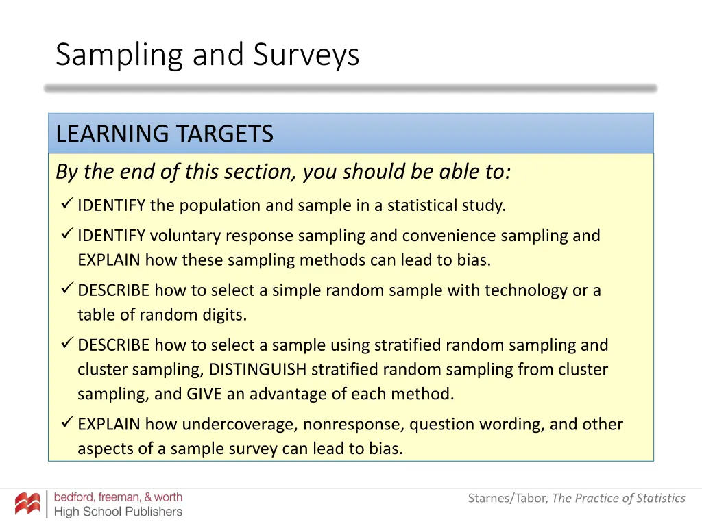 sampling and surveys
