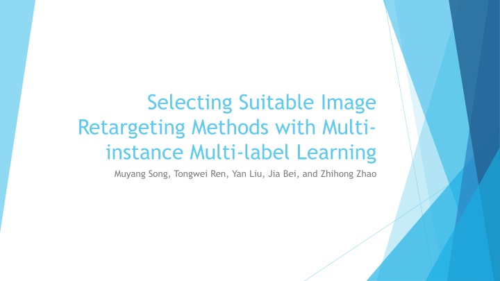 selecting suitable image retargeting methods with