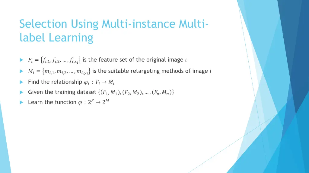 selection using multi instance multi label 1