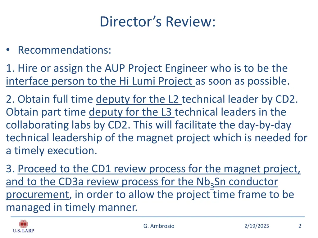 director s review