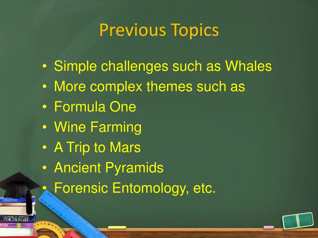 previous topics