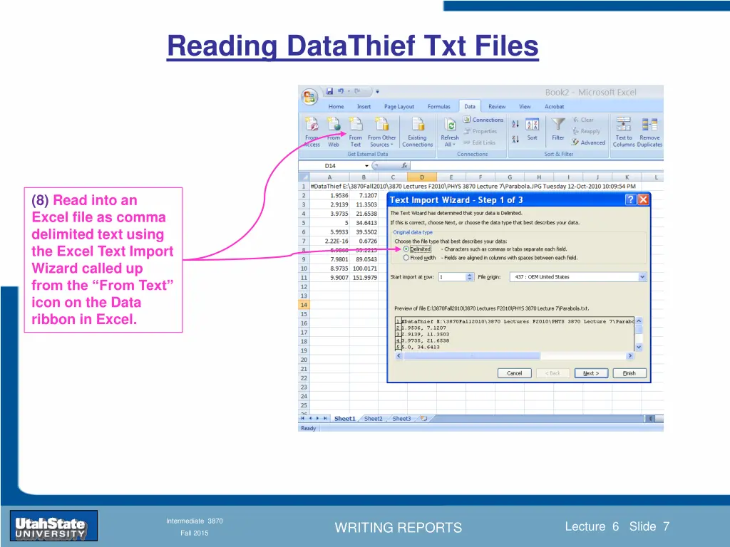 reading datathief txt files