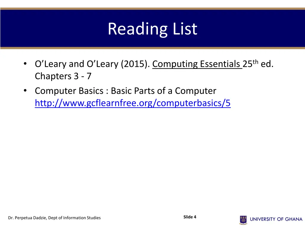 reading list