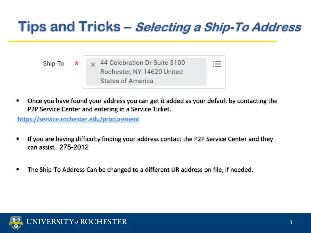 tips and tricks selecting a ship to address 1