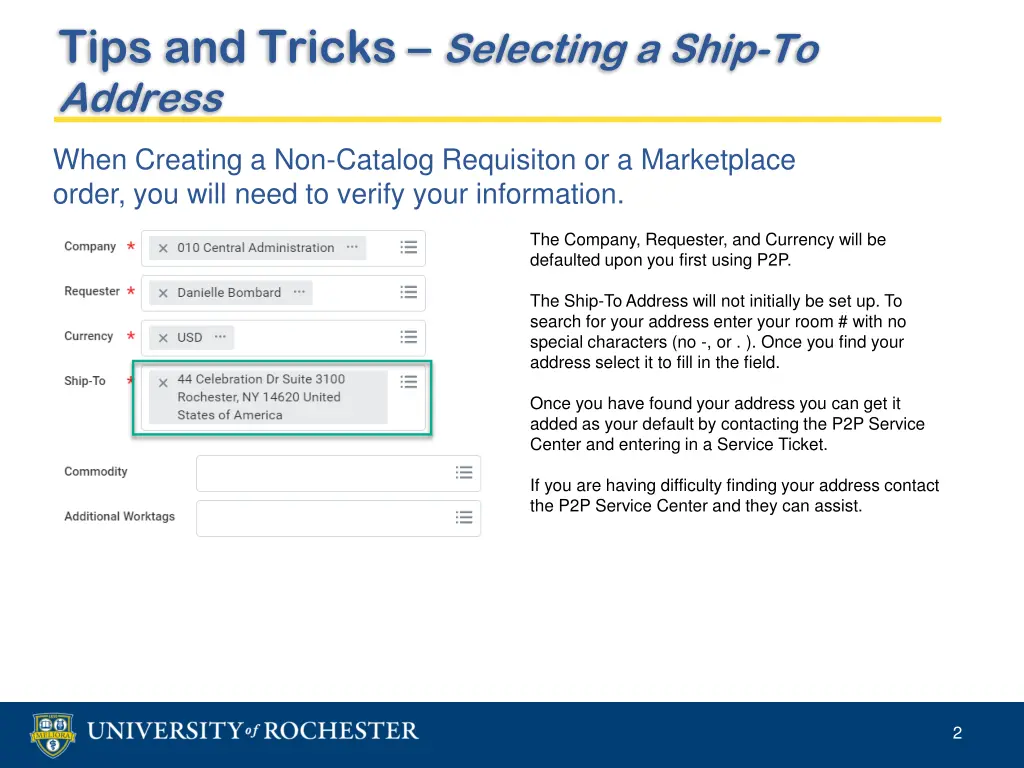 tips and tricks selecting a ship to address