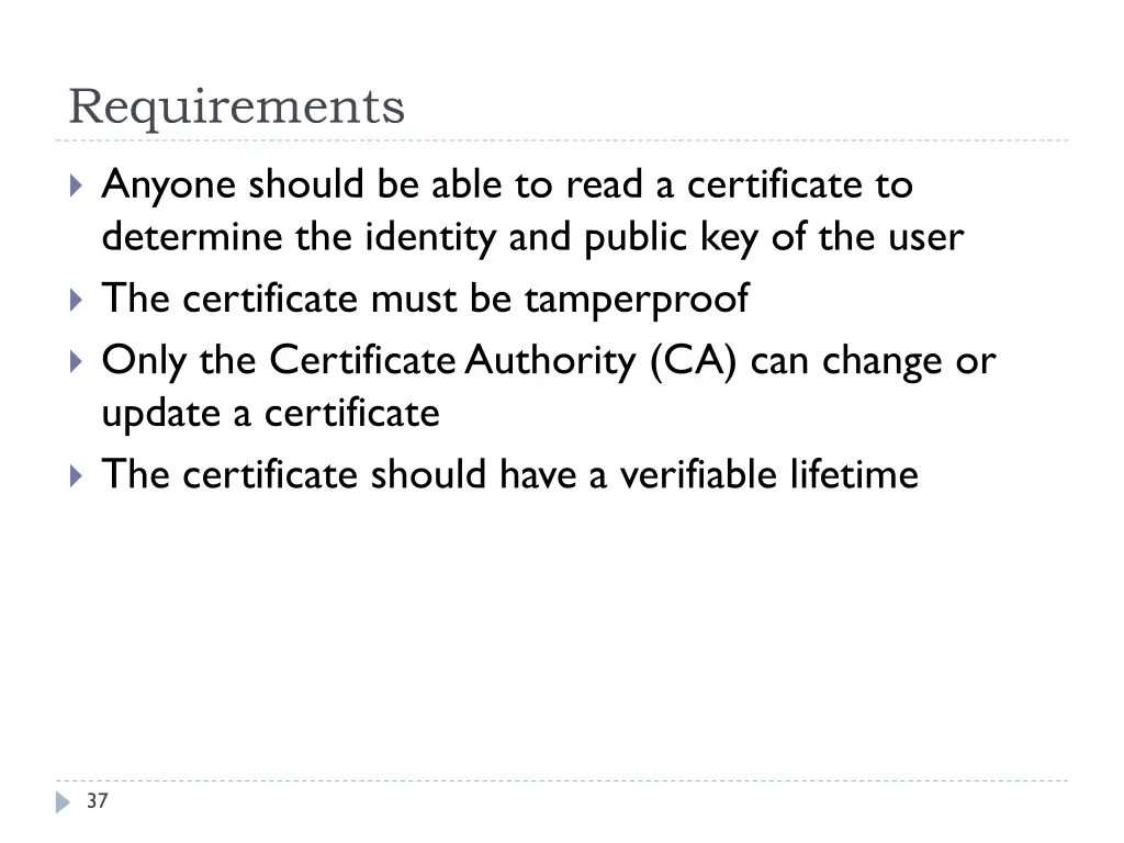requirements