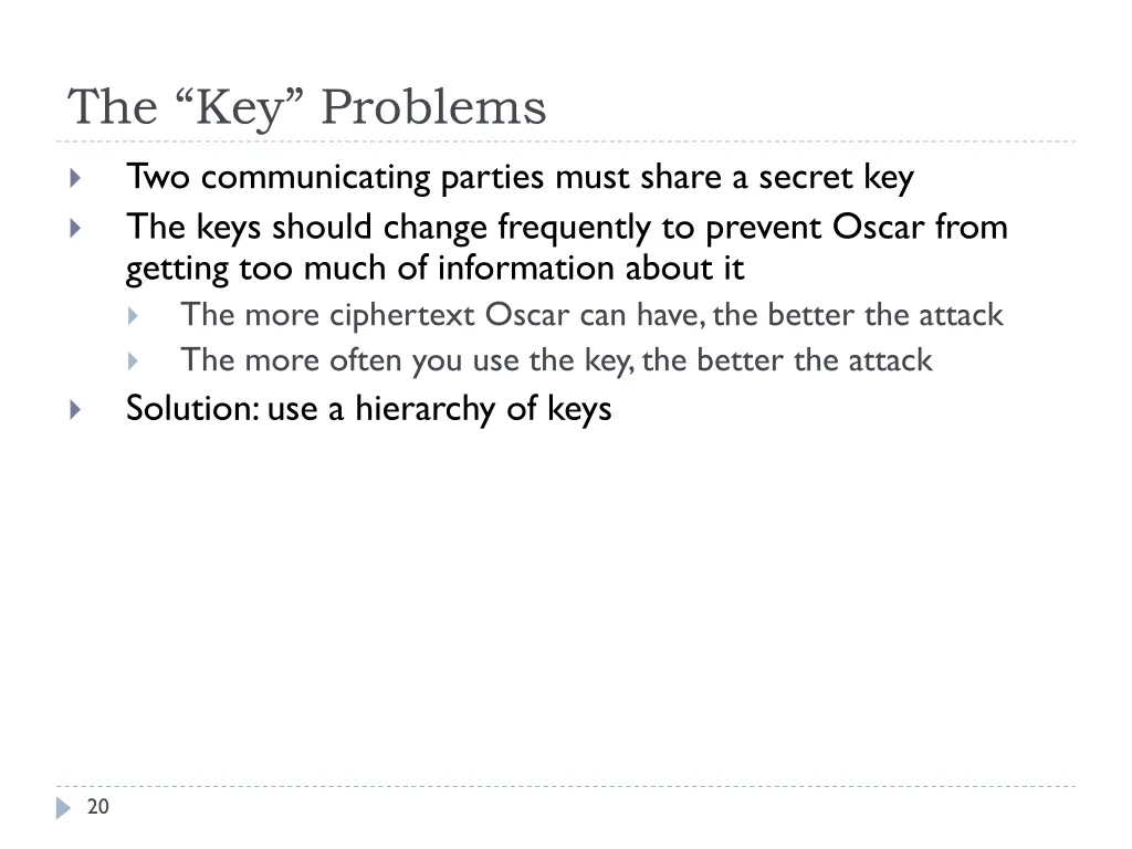 the key problems two communicating parties must