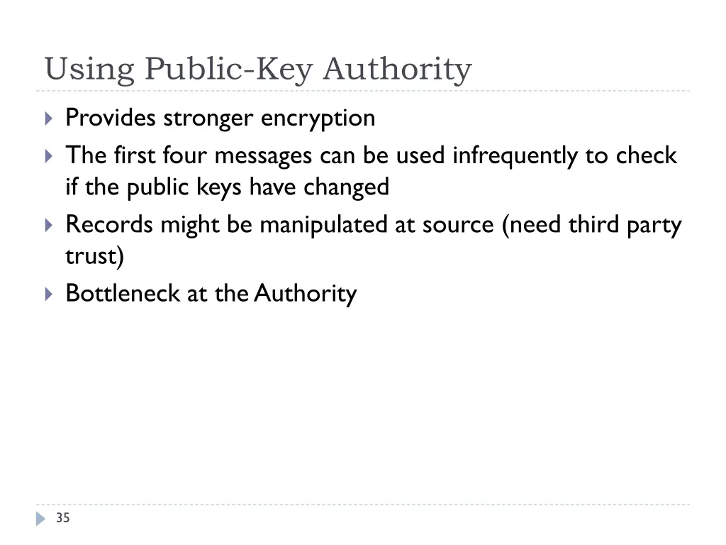 using public key authority