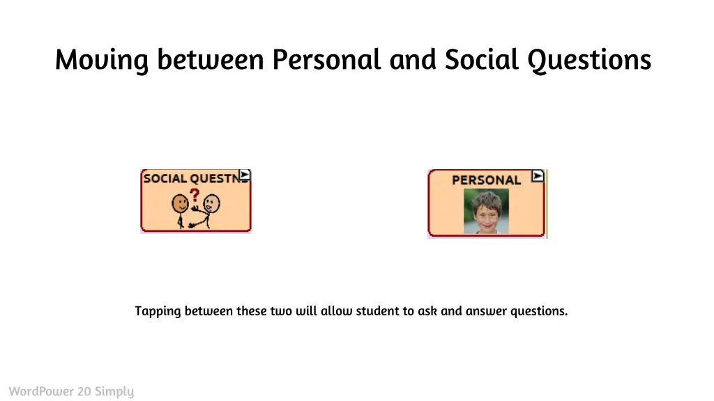 moving between personal and social questions