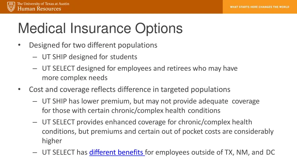 medical insurance options designed