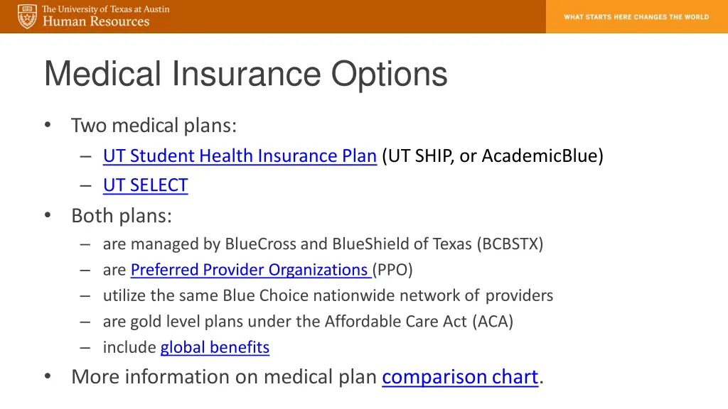 medical insurance options